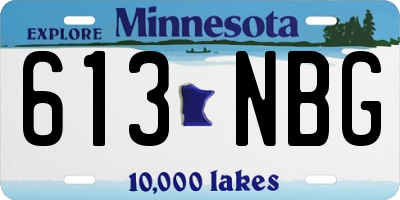 MN license plate 613NBG