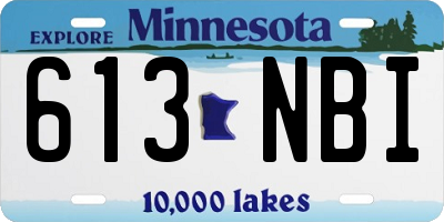 MN license plate 613NBI