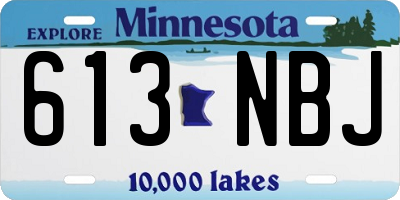 MN license plate 613NBJ