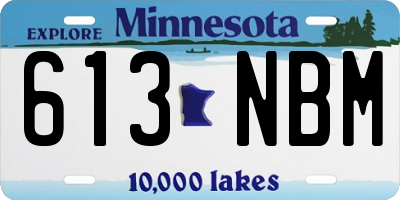MN license plate 613NBM
