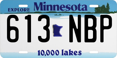 MN license plate 613NBP