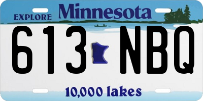 MN license plate 613NBQ