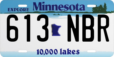 MN license plate 613NBR