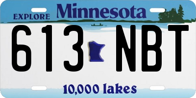 MN license plate 613NBT