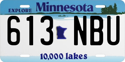 MN license plate 613NBU