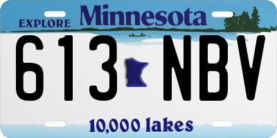 MN license plate 613NBV