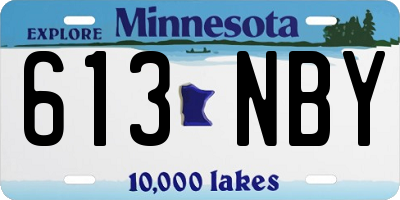 MN license plate 613NBY