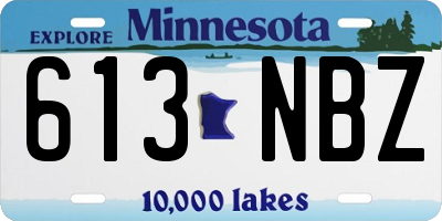 MN license plate 613NBZ