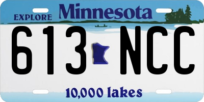 MN license plate 613NCC