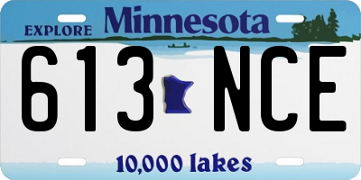 MN license plate 613NCE