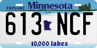 MN license plate 613NCF