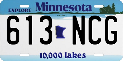 MN license plate 613NCG