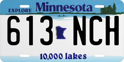 MN license plate 613NCH