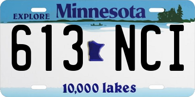 MN license plate 613NCI