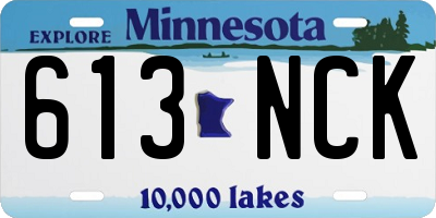 MN license plate 613NCK