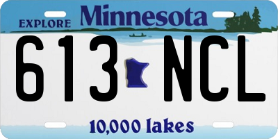 MN license plate 613NCL