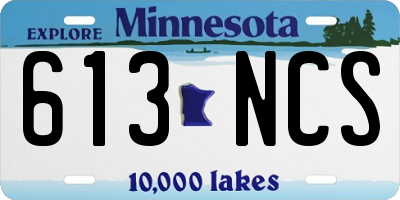 MN license plate 613NCS