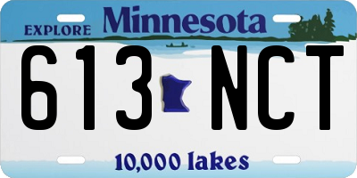 MN license plate 613NCT