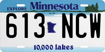 MN license plate 613NCW