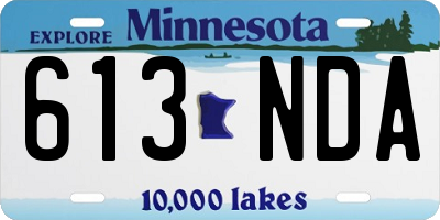 MN license plate 613NDA