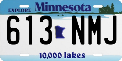 MN license plate 613NMJ
