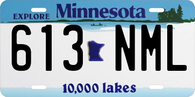 MN license plate 613NML