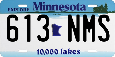 MN license plate 613NMS