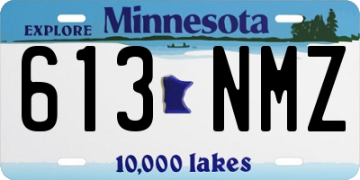 MN license plate 613NMZ