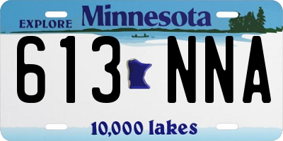 MN license plate 613NNA