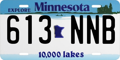 MN license plate 613NNB