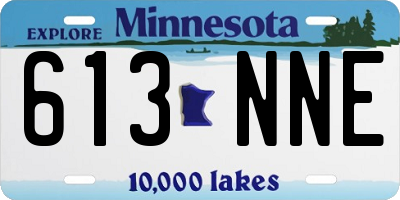 MN license plate 613NNE
