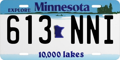 MN license plate 613NNI