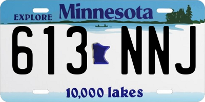 MN license plate 613NNJ