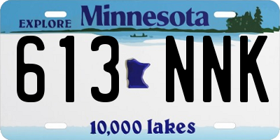 MN license plate 613NNK