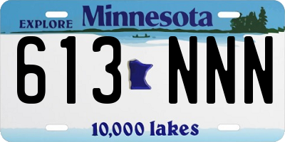 MN license plate 613NNN