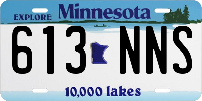 MN license plate 613NNS