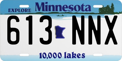 MN license plate 613NNX