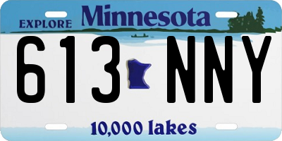 MN license plate 613NNY