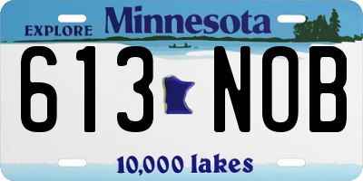 MN license plate 613NOB