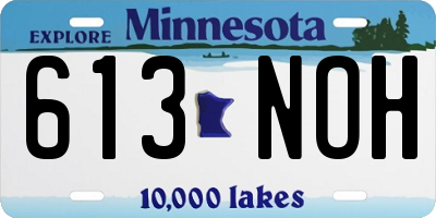 MN license plate 613NOH