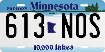 MN license plate 613NOS
