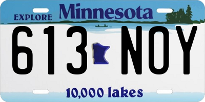 MN license plate 613NOY