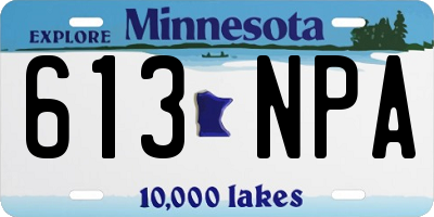 MN license plate 613NPA