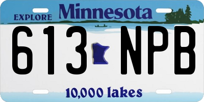 MN license plate 613NPB