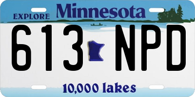 MN license plate 613NPD