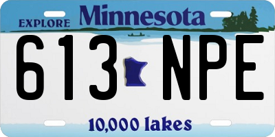 MN license plate 613NPE