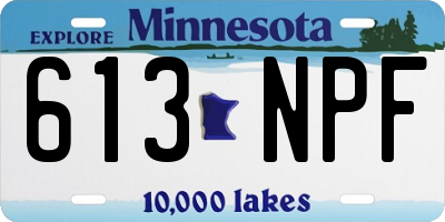 MN license plate 613NPF