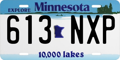 MN license plate 613NXP