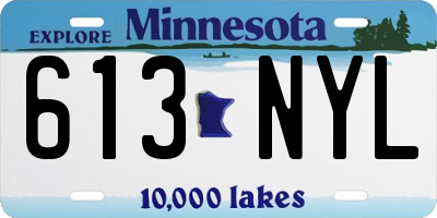 MN license plate 613NYL