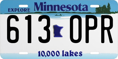 MN license plate 613OPR